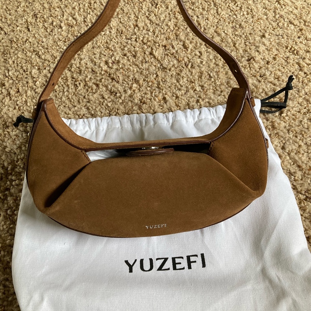 Yuzefi Brown Suede Women's Bag